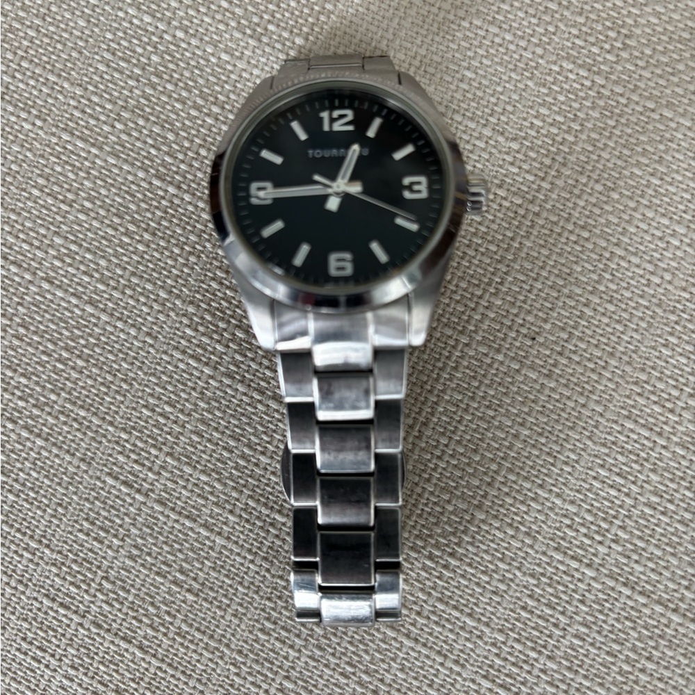 Tourneau Silver and Black Watch